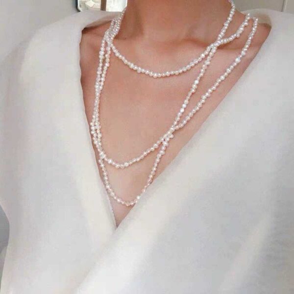 שרשרת Full White Pearl